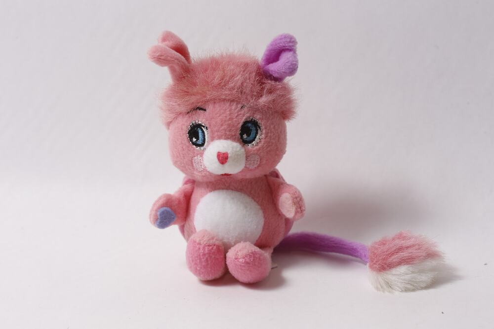 Japan 2008 Popples Party Popple Mini Plush Pink Collectible Stuffed Animal ~ 26